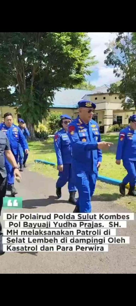 Blogger Polri : Dirpolairud Polda Sulut Pimpin Patroli Laut di Selat Lembeh, Pastikan Keamanan Perairan Bitung